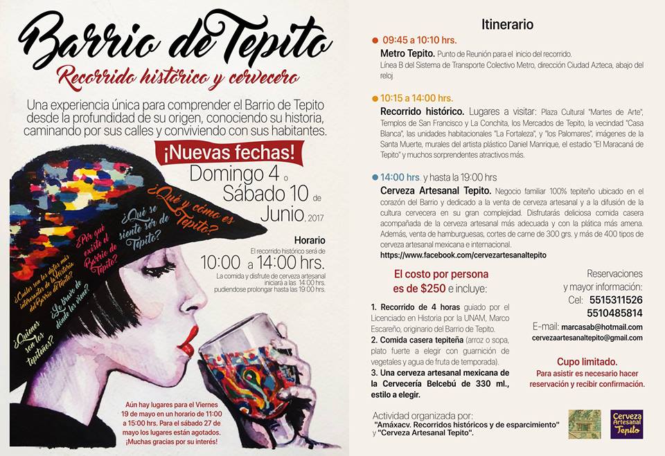 arteycultura's tweet photo. Descubre el barrio de Tepito a través de un recorrido histórico y cervecero. Próximas fechas: 4 y 10 de junio. https://t.co/QNBuYBA6AQ