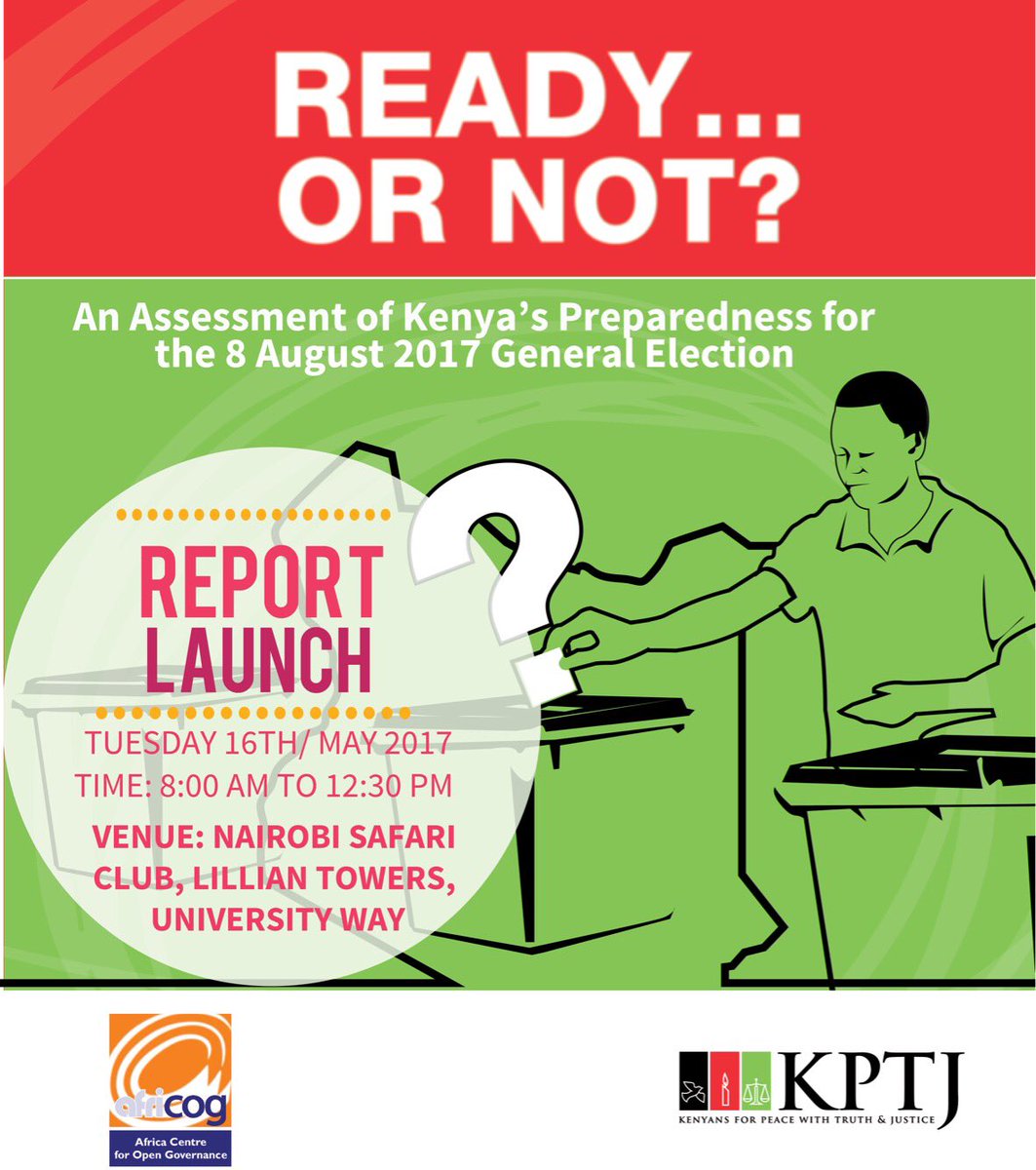 AfriCOG (@africog) on Twitter photo Invitation to a public forum to assess Kenya's preparedness for the Aug. 2017 Gen. Election. Details on poster <a href="/Gladwellotieno/">Gladwell Otieno</a> <a href="/Maskani254/">Maskani Ya Taifa 🇰🇪</a> Invitation to a public forum to assess Kenya's preparedness for the Aug. 2017 Gen. Election. Details on poster <a href="/Gladwellotieno/">Gladwell Otieno</a> <a href="/Maskani254/">Maskani Ya Taifa 🇰🇪</a>
