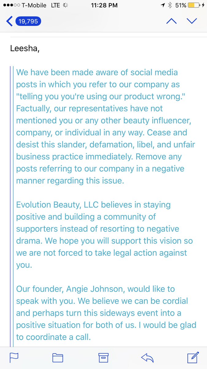 xsparkage's tweet photo. Here is the actual Cease and Desist. ignore that I have a bajillion unread emails haha https://t.co/NAZj70wOHF