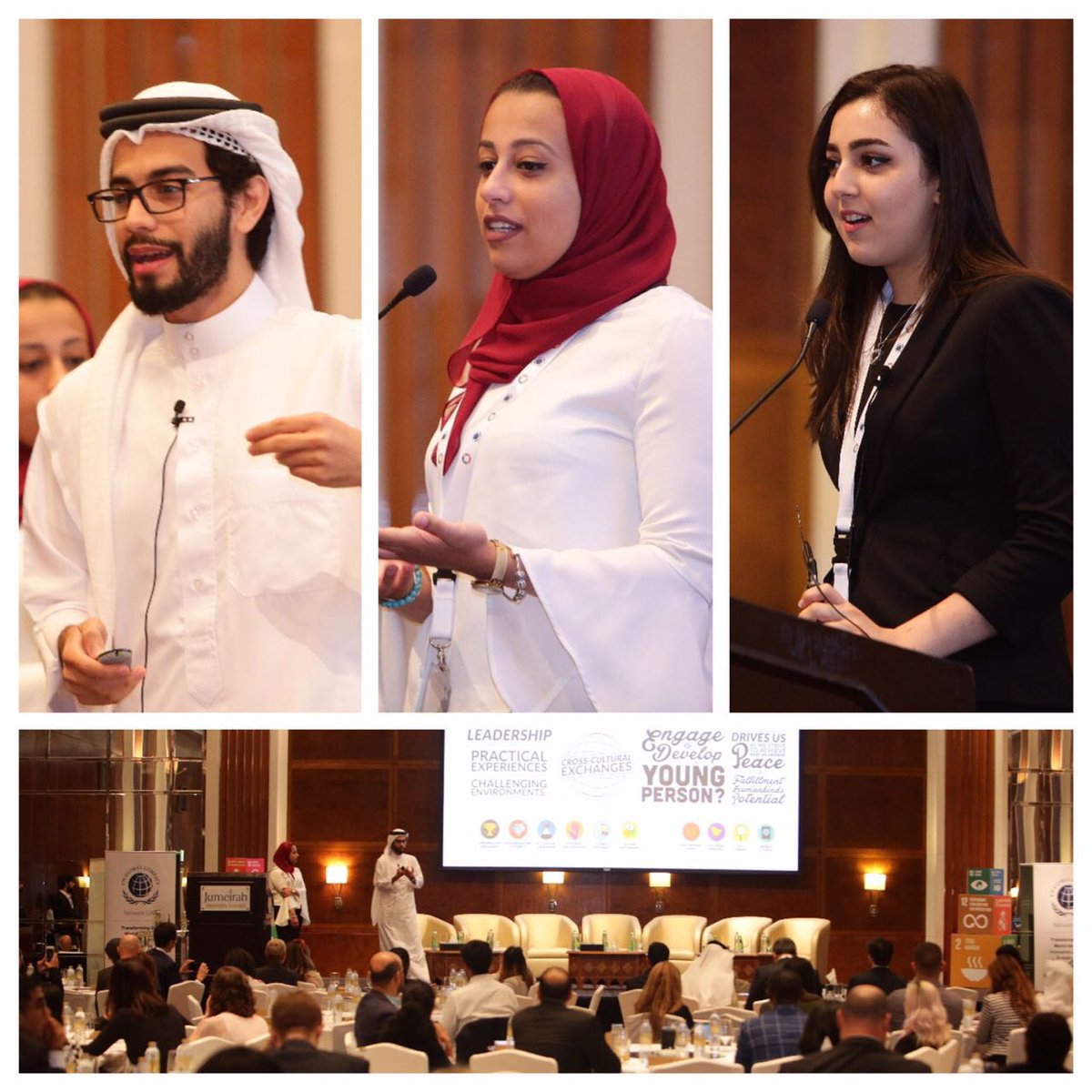 Discussions &amp; presentations of youth empowerment in the UAE and the Middle East commence now from students (1) #UNGC2017 #TheGlobalGoals