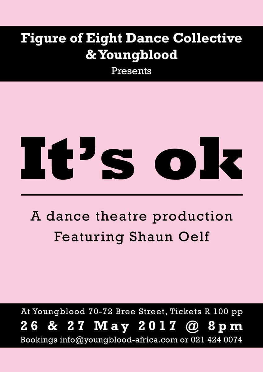 fo8dance's tweet photo. #ItsOK @DarkroomDance @Jazzart_dance @The_SANDT @youngbloodct @NWDTheatre1 @ParadisoAcademy  @CDC_SouthAfrica @CapeTheatre @CapeTownMag https://t.co/3gyzm8PXwl