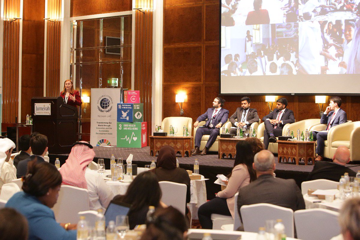 A new panel discussion begins, offering innovative solutions by young people from all around the world #UNGC2017 #TheGlobalGoals