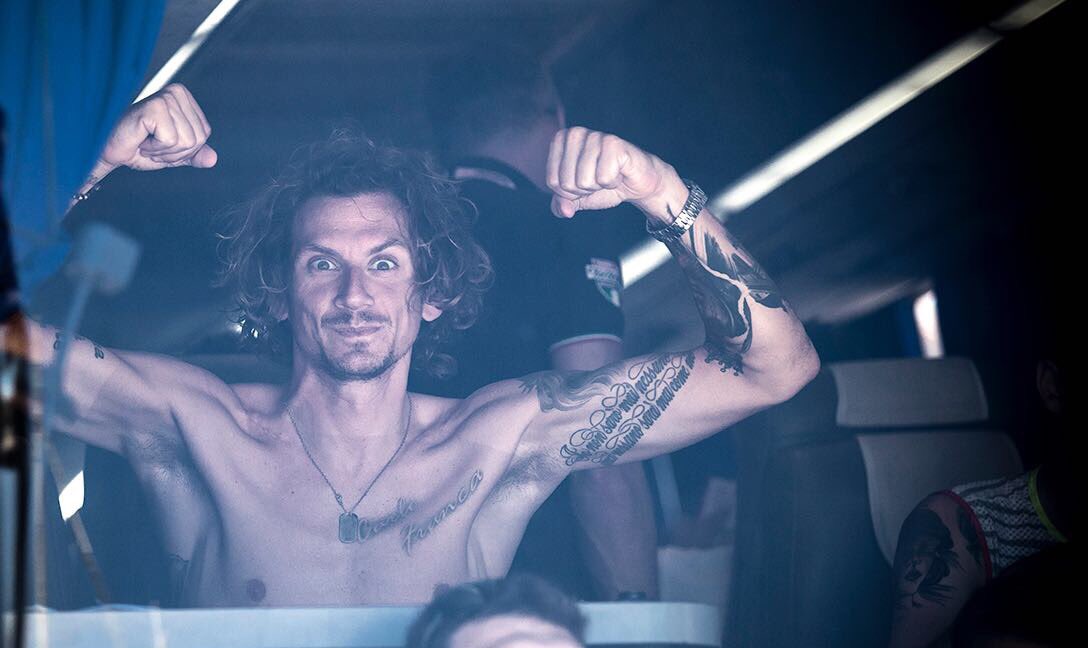 Thumbnail Credit (cyclingweekly.com):  Filippo Pozzato‏Verified account @PippoPozzato 7h7 hours ago Yes! It's rest day 💪 #pp #maestro #giro100 #riposo pic.twitter.com/I9hn7gqkEq