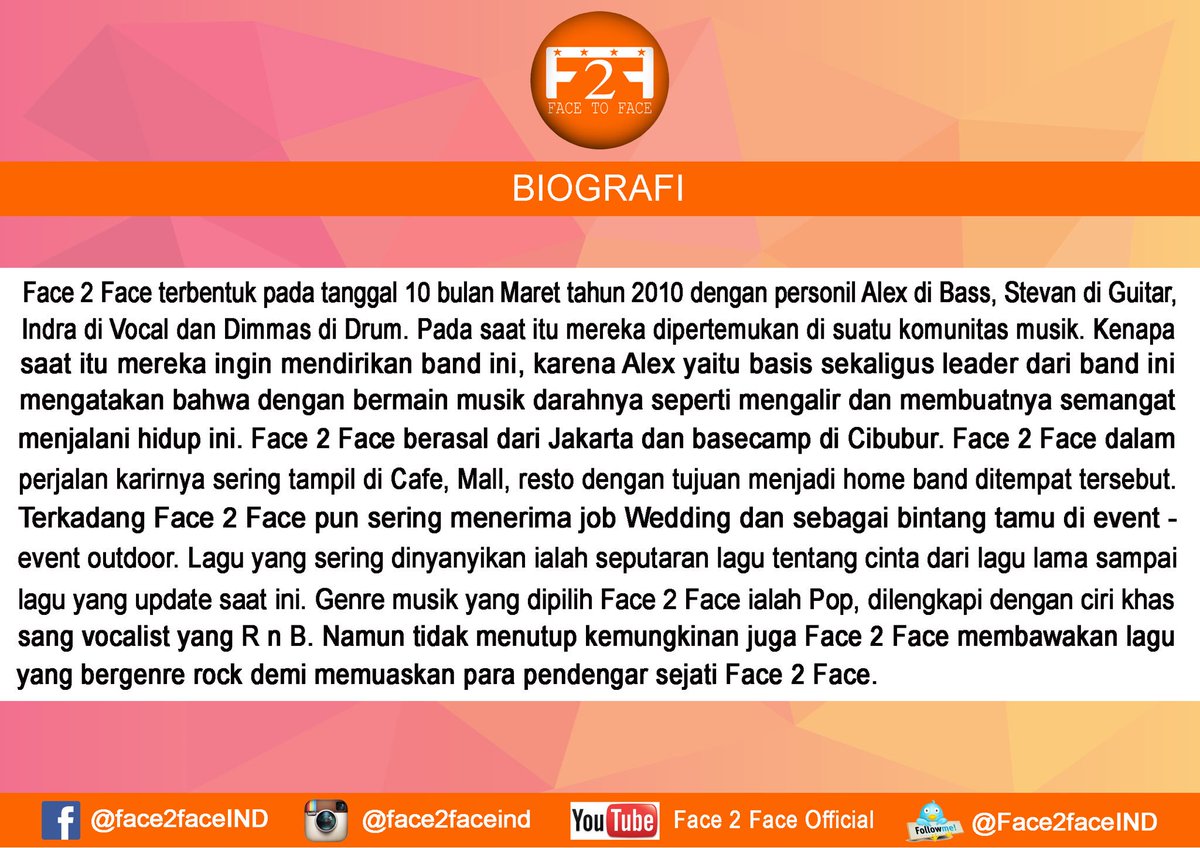 Face2faceIND's tweet photo. This is My Profile #band #bandindonesia #bandface2face https://t.co/AJFqlIQoc7