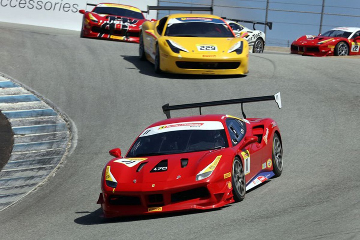FerrariRaces's tweet photo. .@FerrariUSA #FerrariChallenge Trofeo @pirellisport NA #Muzzo; #Williams; #Ludwig; #Rubbo win at #LagunaSeca https://t.co/WopPOFhsqU https://t.co/4s3DsNV92E