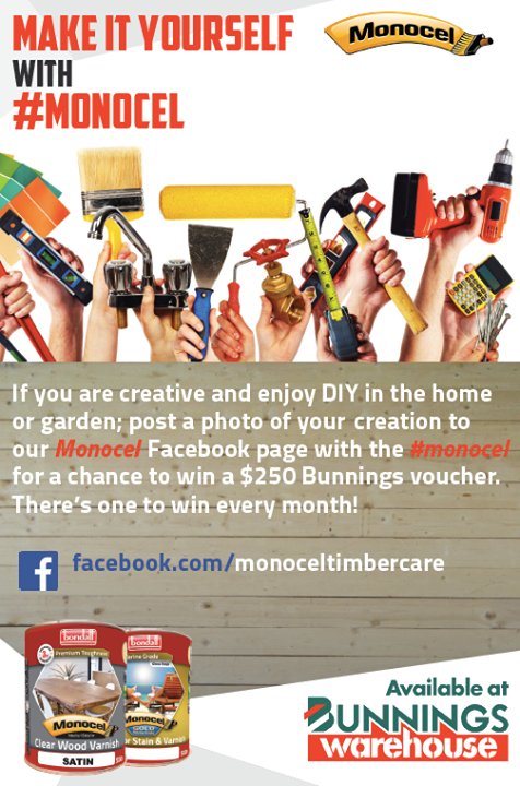 Monocelvarnish's tweet photo. If like us you love a bit of DIY, take a picture of your DIY creation and submit the photo to us with the #Monocel #makeityourself https://t.co/KN6EVal1I8
