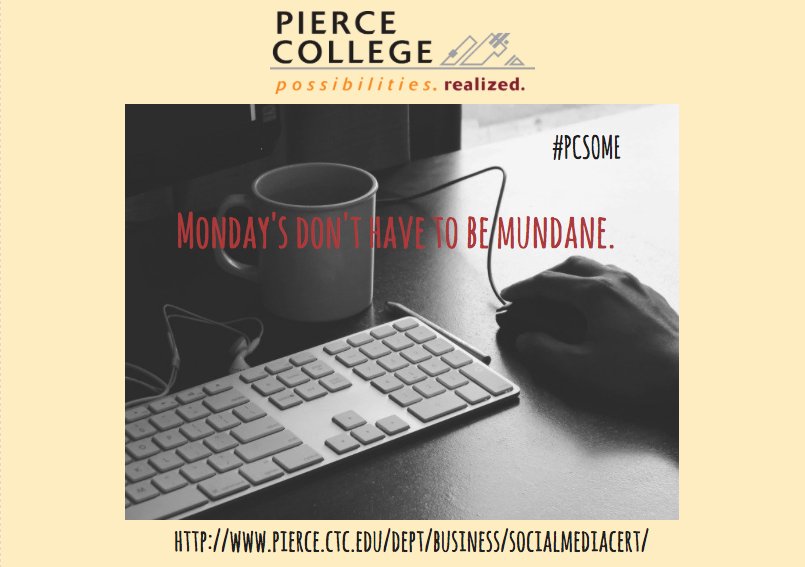 TashaCumpton's tweet image. Want to learn to market yourself, company, service, or product effectively via social media? #PCSoMe  pierce.ctc.edu/dept/business/…