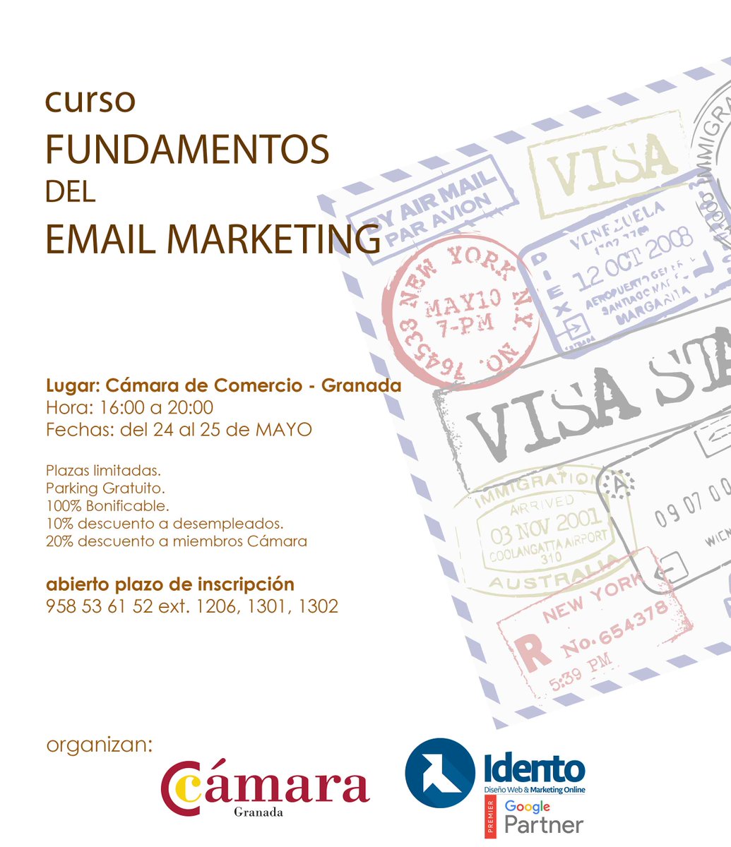 idento_'s tweet photo. Curso de Fundamentos del #EmailMarketing
¿Qué haces el 24 y 25 de mayo? ¡Inscríbete ya! #formacion @empleacamarahttp://ow.ly/mcFl30bCI8W https://t.co/hk4kVCYKes