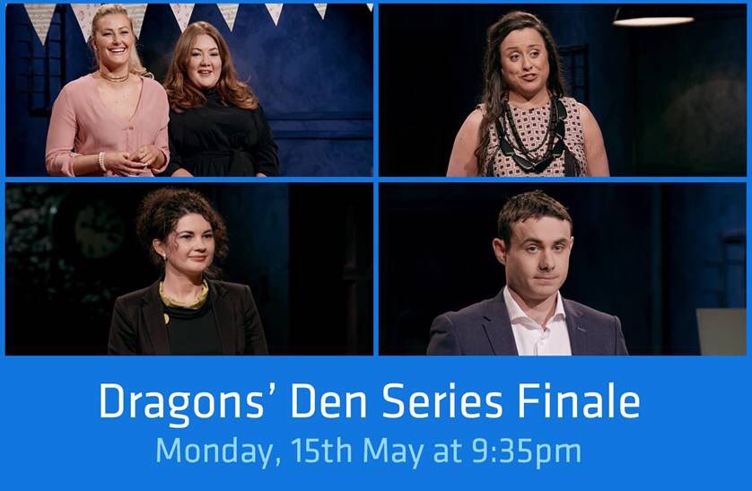 It's #dragonsden Monday! Season finale tonight <a href="/RTEOne/">RTÉ One</a> at 935pm <a href="/wickedwholefood/">Tara-Lee Byrne</a> <a href="/wellywetsuit/">Welly Wet Suit</a> @cleverbooksEU <a href="/MyMoodandMe/">cRaquel Quartiero</a> don't miss it!