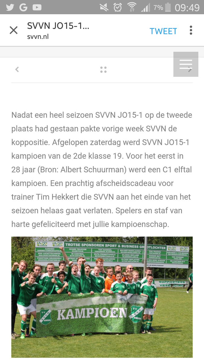 timhekkert's tweet photo. Iedereen bedankt voor de felicitaties, @vvSVVN bedankt voor 3 geweldige jaren. https://t.co/kGTBZlNQAN