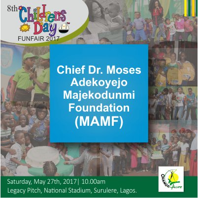 unilagsossa's tweet photo. We say a big thank you to MAM Foundation for supporting us towards the celebration of our children. #childrensday2017 #changealife #mamf https://t.co/6p9uGEBQs0