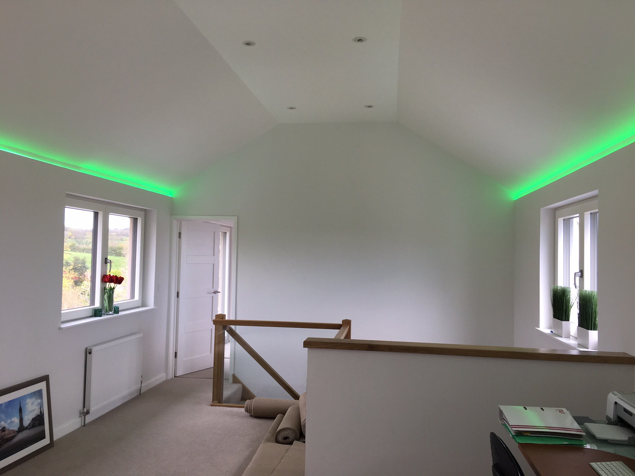 Led strip lights 2024 for vaulted ceiling