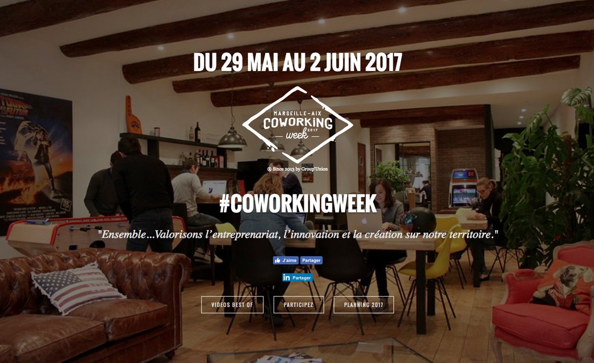 DV participe à la 3ème éditions de la <a href="/coworkingweek/">coworkingweek</a>.fr  du 29 mai au 2 juin à Marseille coworking-week.fr 
#travaillezautrement #free