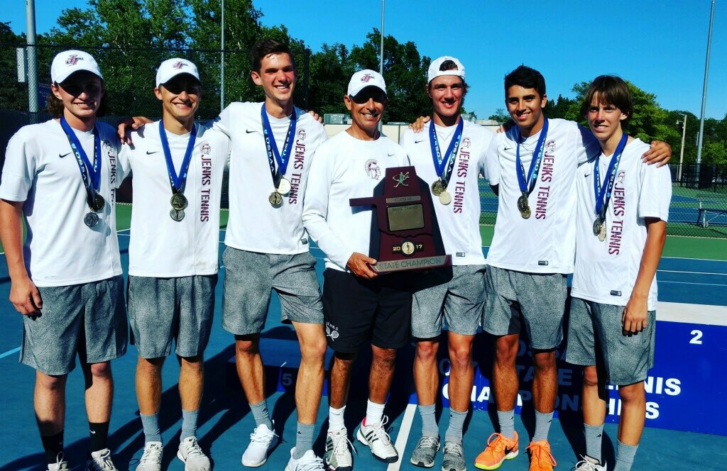 Jenks Public Schools (@jenksps) on Twitter photo What a year for the <a href="/jenks_tennis/">Jenks Tennis</a> program! First the girls take state and now the boys! Congrats Trojans on another impressive achievement! What a year for the <a href="/jenks_tennis/">Jenks Tennis</a> program! First the girls take state and now the boys! Congrats Trojans on another impressive achievement!