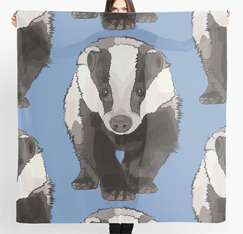 BeeFoxTree's tweet photo. Bartholomew Brock is proving popular! Seriously though, how cute is this scarf? #ByBeeFoxTree See https://t.co/2LgczuaCrj #Badger #wildgifts https://t.co/zghnp51ZsM