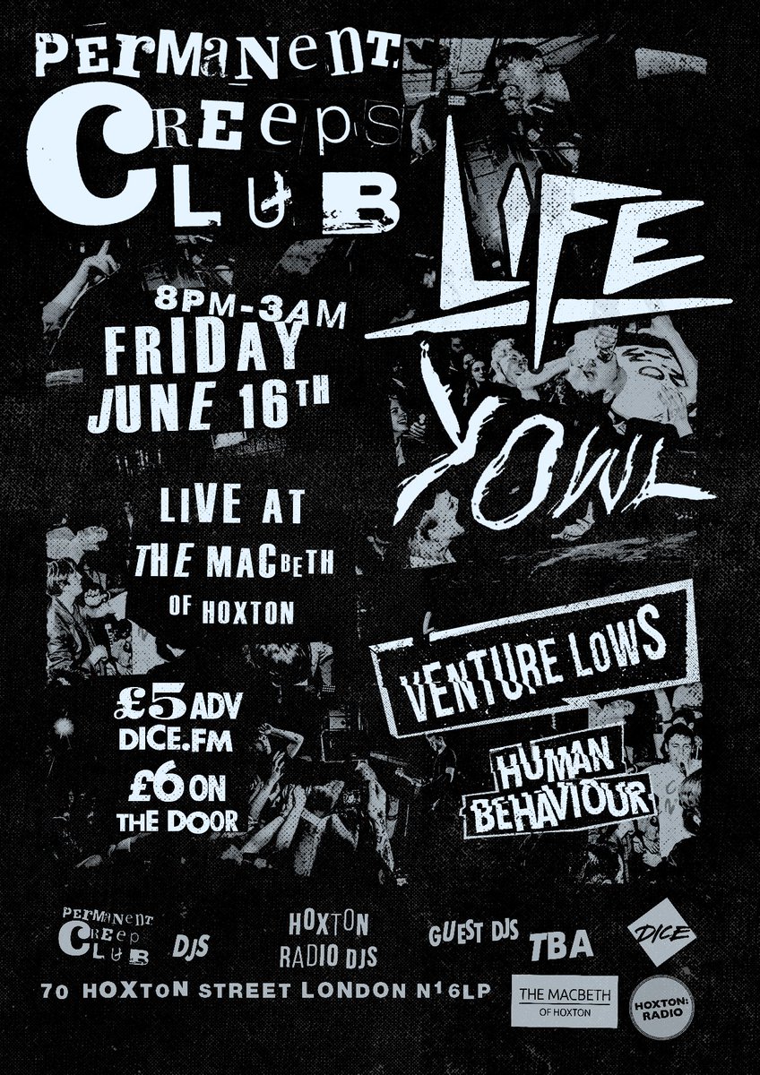 NEW SHOW | Don't miss <a href="/lifebanduk/">LIFE</a> / <a href="/YOWLAREYOWL/">YOWL</a> / <a href="/venturelows/">venture lows</a> + Human Behaviour LIVE <a href="/TheMacbeth/">The Macbeth</a> / FRI JUNE 16! goo.gl/f8Heo3
