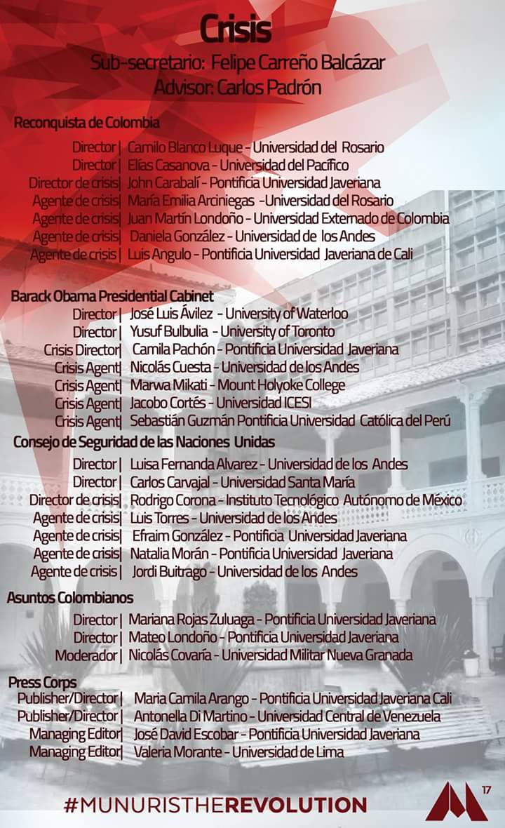 MUNUR18_'s tweet photo. #WelcomeToTheRevolution

We would like to present you our Chairs for the MUNUR17. ¡Congratulations!

#MUNUR17 #MUNURIsTheRevolution https://t.co/CGVGAiZkSq