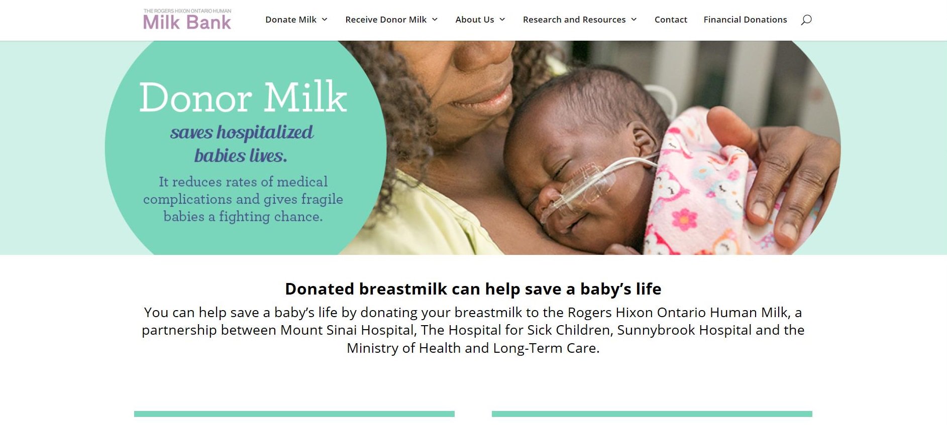 Mount Sinai Hospital on Twitter "Our new donor breastmilk website is