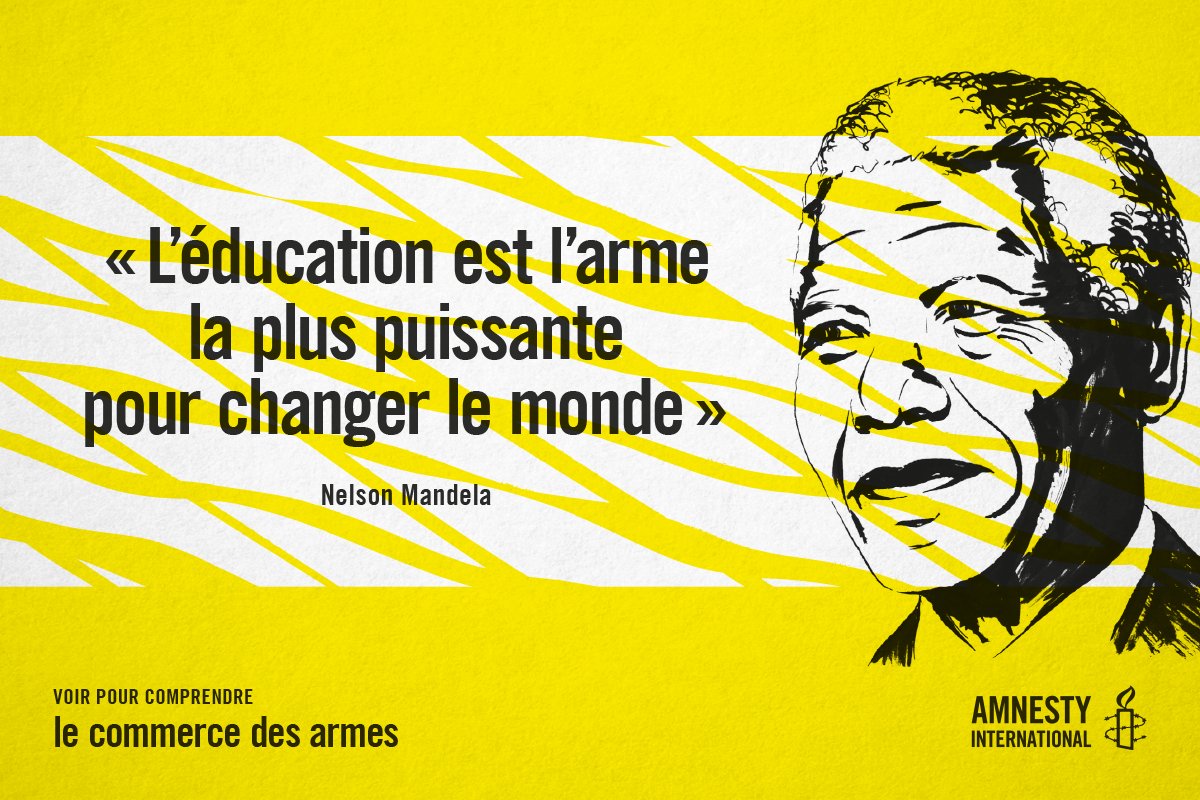 amnestyfrance's tweet photo. Face au commerce des armes, l'arme la plus puissante est toujours l'éducation. https://t.co/t9HPnGiy65 https://t.co/hI6rkpmtah