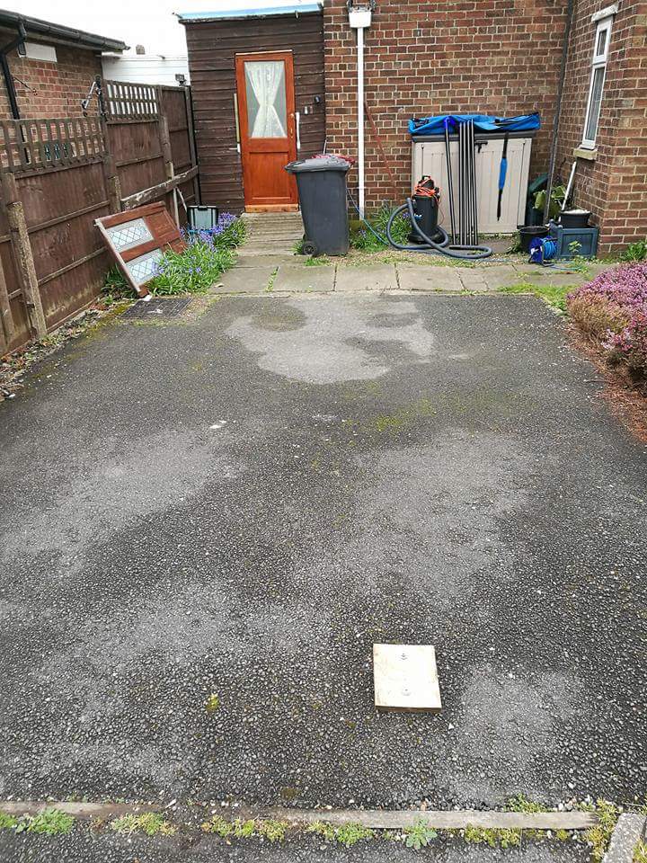 This was a tarmac drive we cleaned and then sealed.