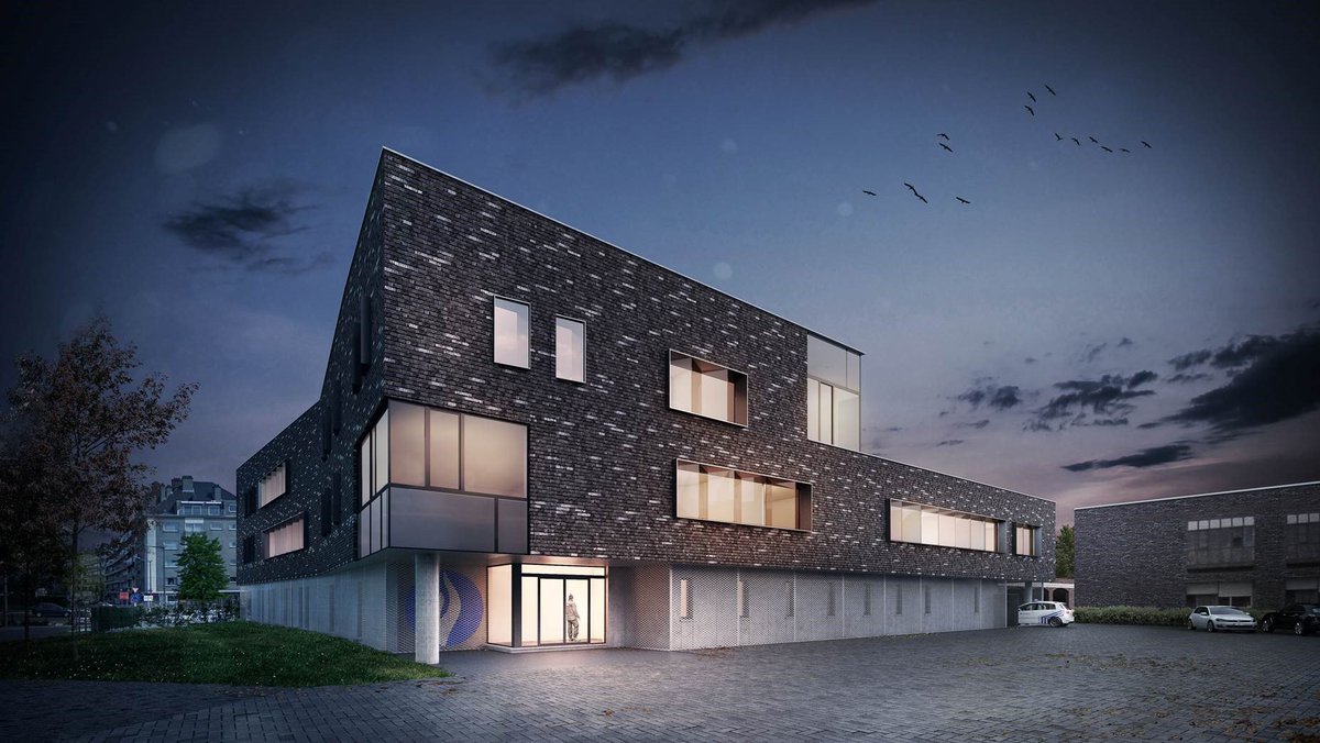 De realisatie van het nieuwe
politiekantoor van Ninove, een project van Groep Infrabo in samenwerking met
architectenbureau BAEB