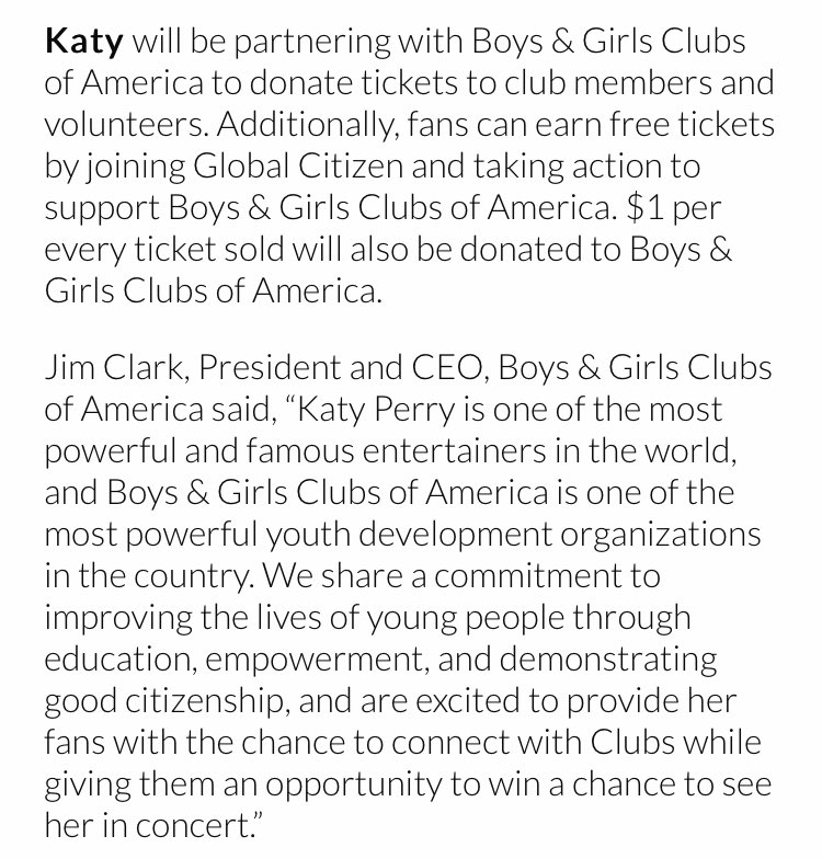 WITNESSTourLive's tweet photo. For every tickets bought on #WITNESSTheTour, $1 will be donated to the Boys &amp; Girls Clubs of America! https://t.co/I4GWtz6vR8