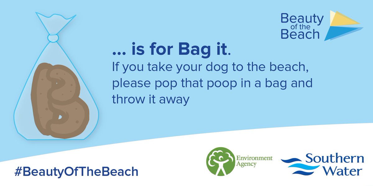 SouthernWater's tweet photo. Bag it - If you take your dog to the beach, please pop that poop in a bag &amp; throw it away. #BeautyOfTheBeach https://t.co/0Xjc4m1KHI
