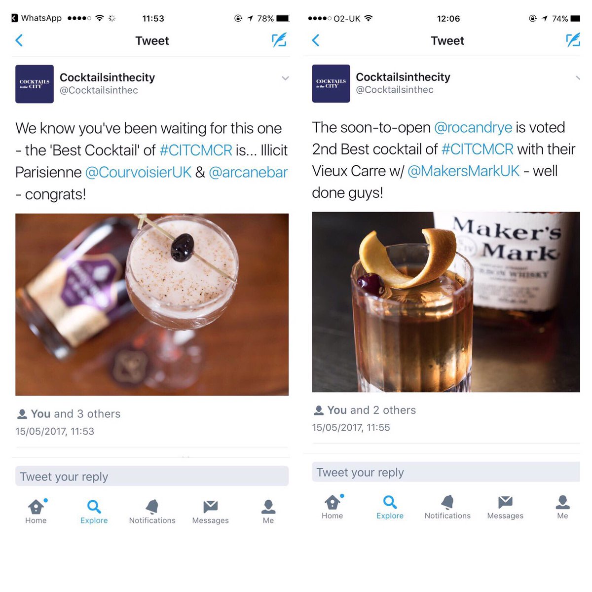Well what a fantastic Monday! <a href="/arcanebar/">Arcane Cocktail Bar</a> and @rocandrye announced as 1st and 2nd 'Best Cocktail' at <a href="/Cocktailsinthec/">Cocktailsinthecity</a> ❤️🎉🍸