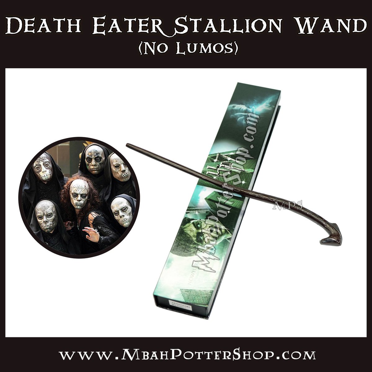 DEATH EATER STALLION WAND (NO LUMOS) I IDR 169.900 I Ready Stock (Limited) I Impor I Untuk cara pembelian, silahkan cek di facebook.com/notes/mbah-pot…