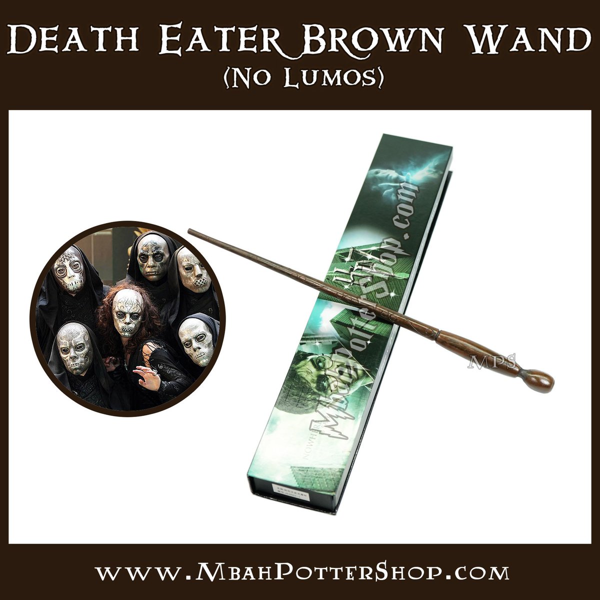 DEATH EATER BROWN WAND (NO LUMOS) I IDR 169.900 I Ready Stock (Limited) I Impor I Untuk cara pembelian, silahkan cek di facebook.com/notes/mbah-pot…