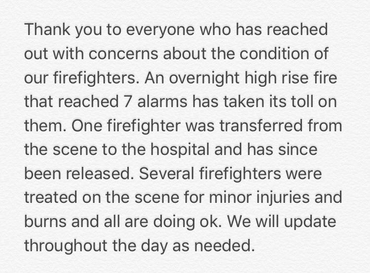 Midtown Tower is still an active fire scene and we will update as needed. <a href="/PghPublicSafety/">Pittsburgh Public Safety</a>