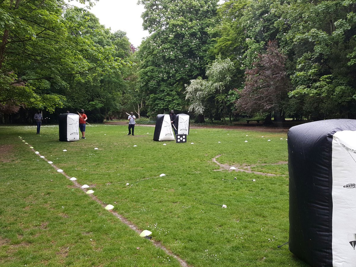 WSCGetActive's tweet image. Another Monday another Archery Tag session! Students loving the game despite the wet weather, come get involved!! @pulsearchery @WestSuffolk