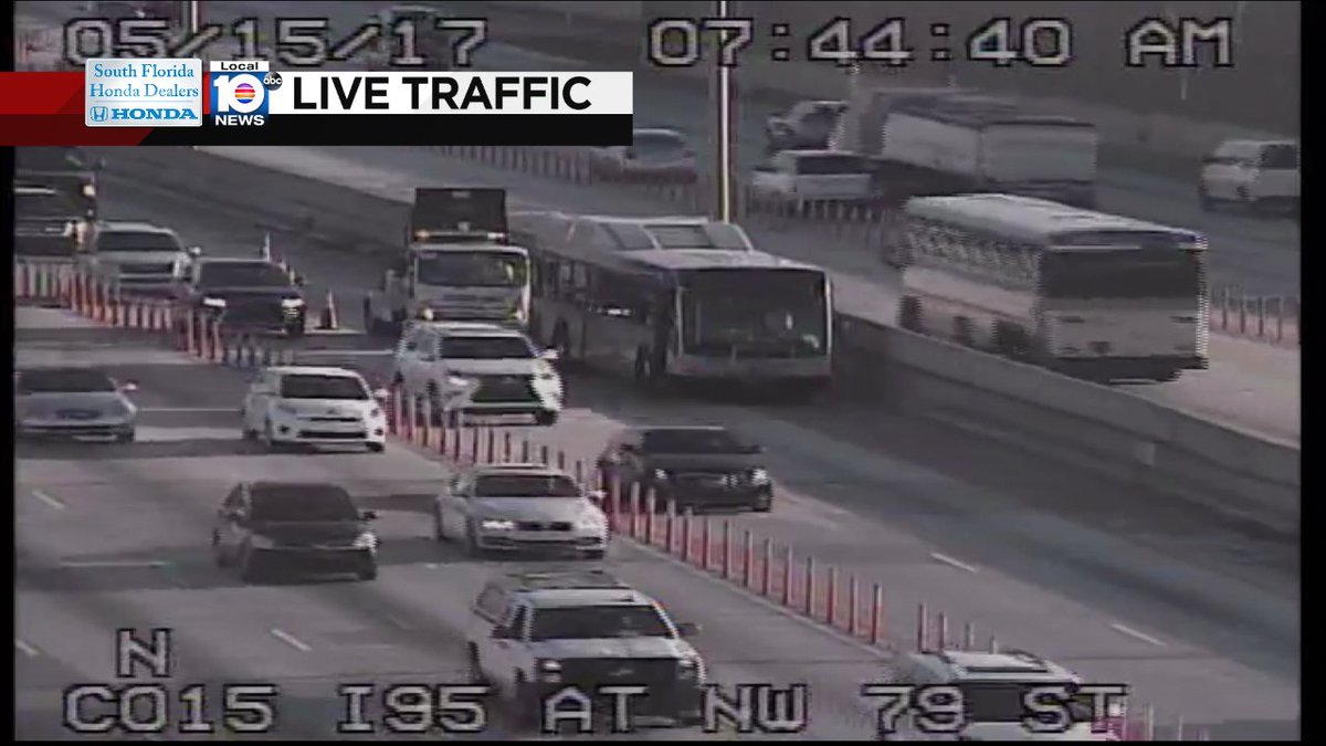 Broken Down Bus on I-95 SB Express at NW 79th St #traffic https://t.co/8dOXJJkLoy