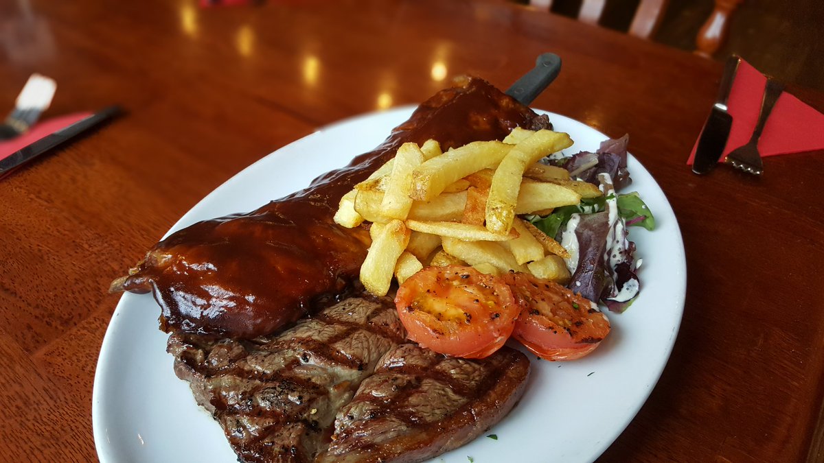 Back to work after a hard weekend? Then you'll definitely need to try our steak &amp; rib combo. It's Monday. You deserve this! #harrogate