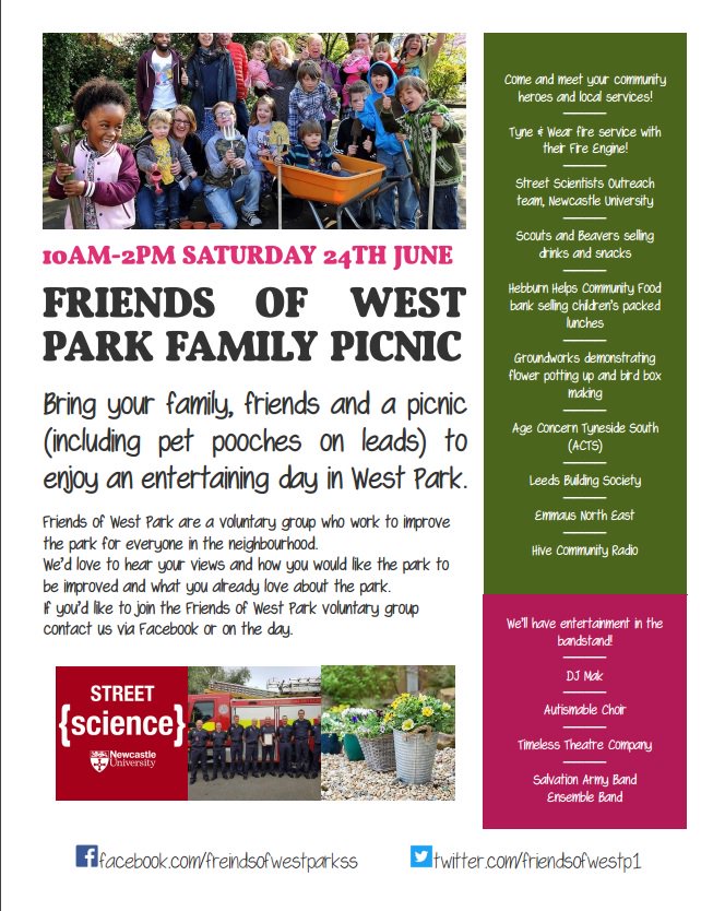 GW_AndrewWatts's tweet photo. Join us &amp; @FriendsofWestP1 for a Family Picnic Day! Come along to learn how to create your very own bird box and learn how to plant flowers https://t.co/uIwCbEXa16