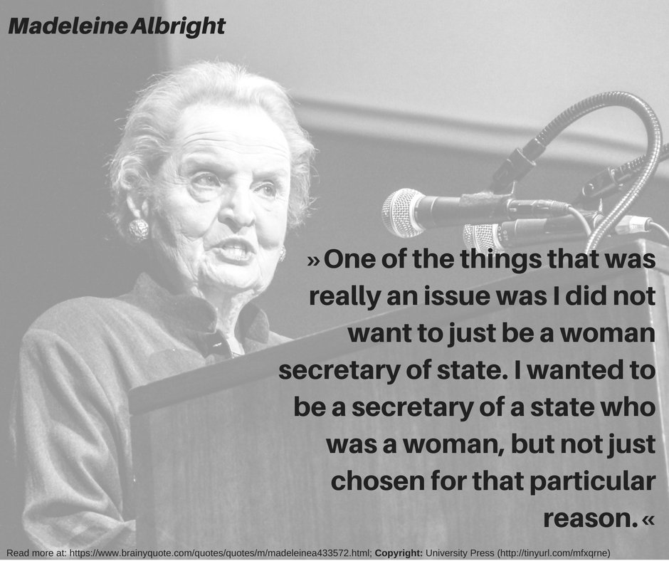 Happy 80th Birthday to Albright, former U.S. Secretary of State and first female to hold this position. 