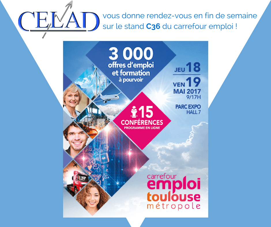 L'équipe <a href="/CeladSsii/">CELAD</a> sera présente jeudi et vendredi au carrefour emploi!
Rendez-vous sur le stand C36!