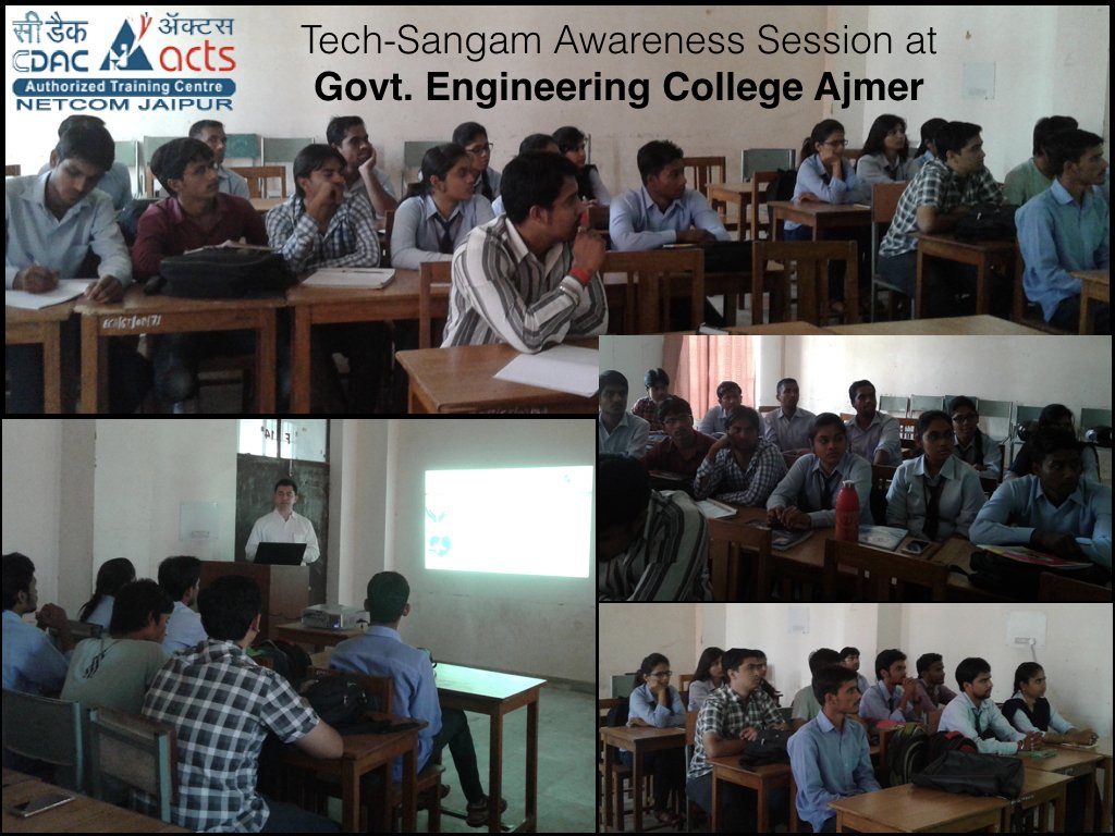 CDACATCJAIPUR's tweet photo. #Training &amp; #Placement Program #TechSangam at Govt Engineering College Ajmer by @CDACATCJAIPUR https://t.co/N8Aj6YcRjP