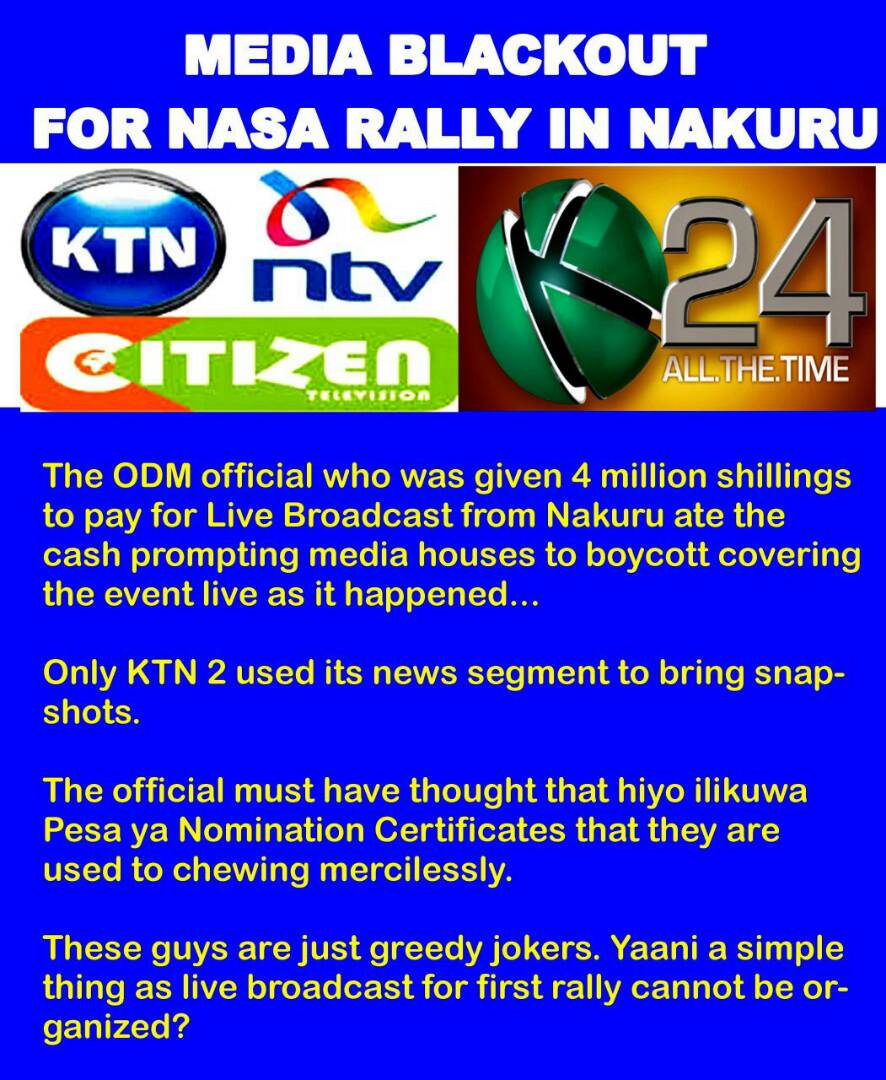 MsemaKweliKenya's tweet photo. #NASATroubles all point to one thing...incompetence
If you can't handle live broadcast how will you handle governance?
@Iam_Zedekiah @Niaje https://t.co/xOXsgXJJwp