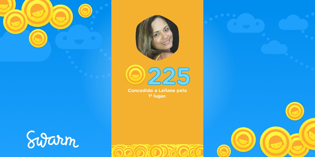 DcLeilane's tweet photo. Acabo de receber 225 moedas de bônus por ter chegado em 1ª lugar no placar do Swarm @swarmapp https://t.co/wV2sNwFUWJ