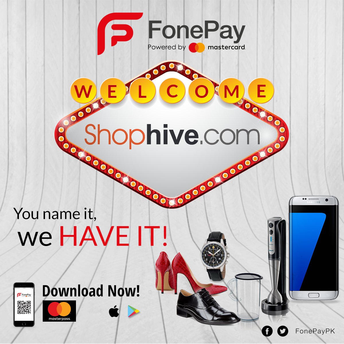FonepayPk's tweet photo. Your prime destination for online shopping! Happy paying :)
#iamfonepay #inov8 #DigitalPayments #Masterpass #Mastercard #Shophive https://t.co/yGJSzbjXFZ