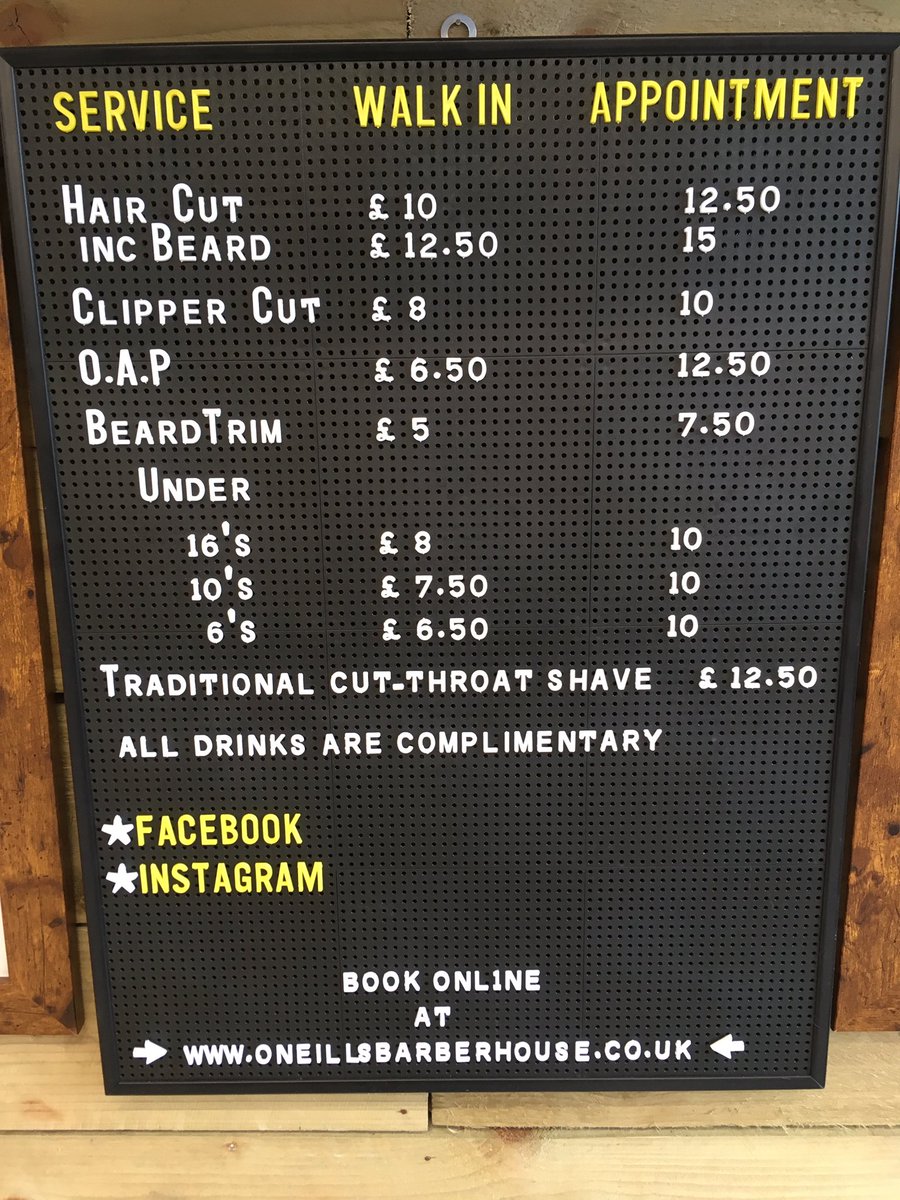 TipsBarton's tweet photo. Walk-ins until 6 today 💈✂️ Oneill's Barber House #manchester #barbershop #haircut #Trim https://t.co/S5WUe8EhoU