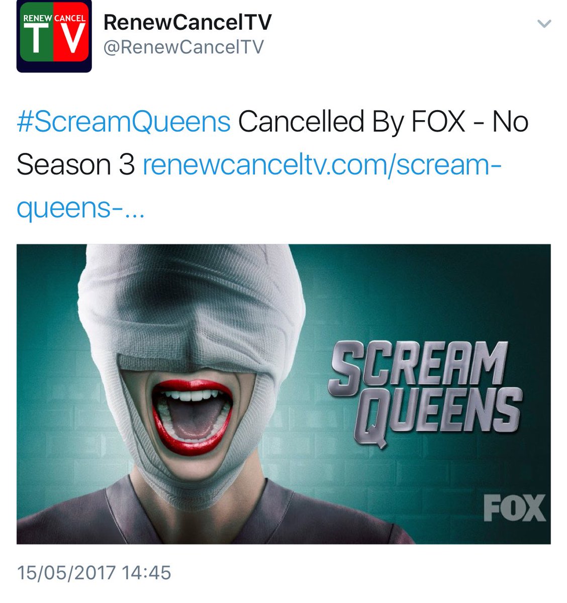 MrRobiiin's tweet photo. #ScreamQueens https://t.co/qWEIXL8OOH