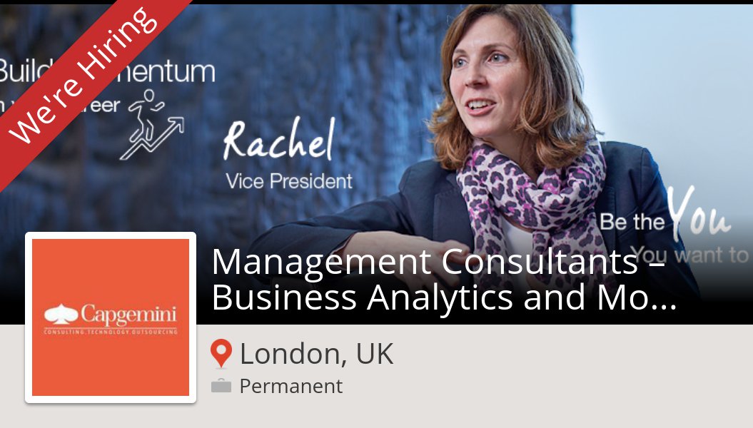RSR_DanB's tweet photo. #Management Consultants – #Business Ana... at #Capgemini in #LondonUK #job https://t.co/pVfWPV99Yj #LifeatCapgemini https://t.co/qDUlorH2eg