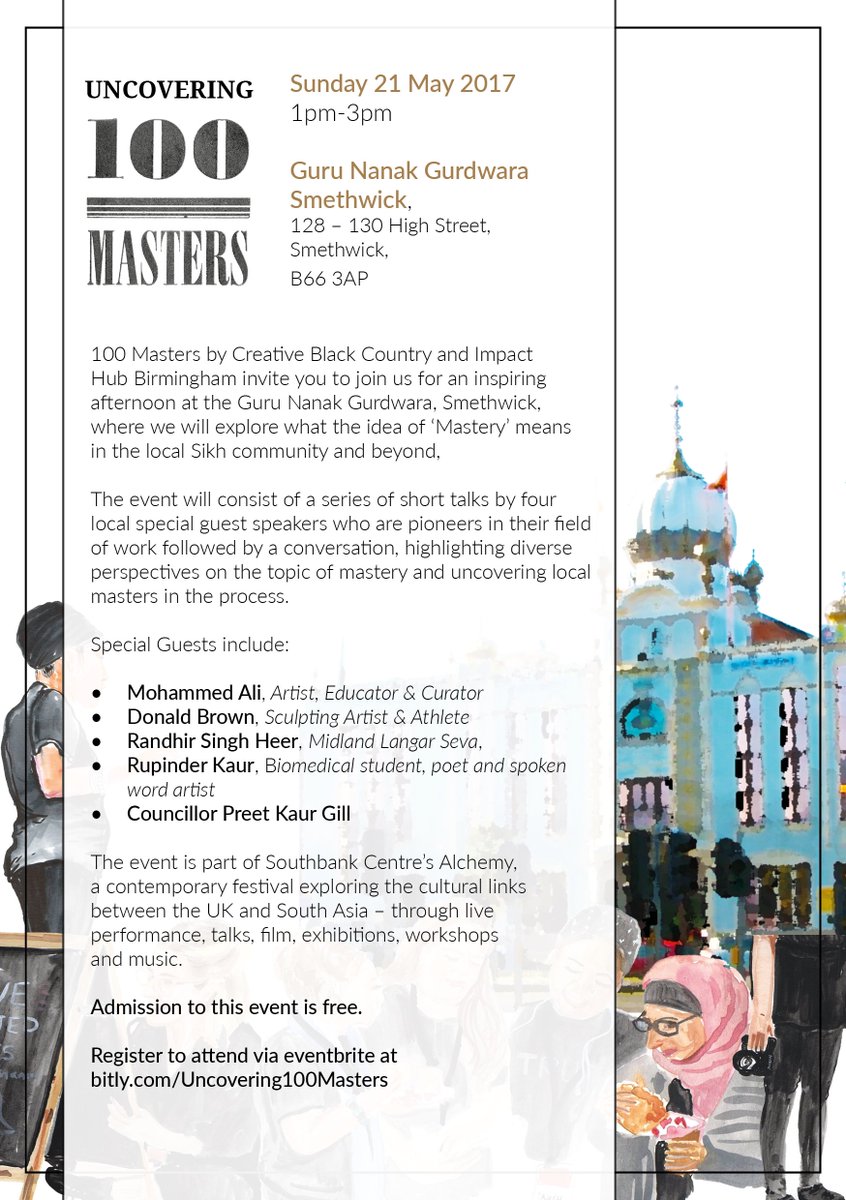 CIVIC_SQUARE's tweet photo. Join us with @CreativeBCuk / @100Masters &amp; explore 'Mastery' @GNGSmethwick with @AerosaliAli, @MidlandLangar &amp; more:
https://t.co/OjnLtNuaG5 https://t.co/SUmpu2en1S
