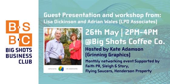 Our next business club will be on Friday 26th May from 2pm-4pm