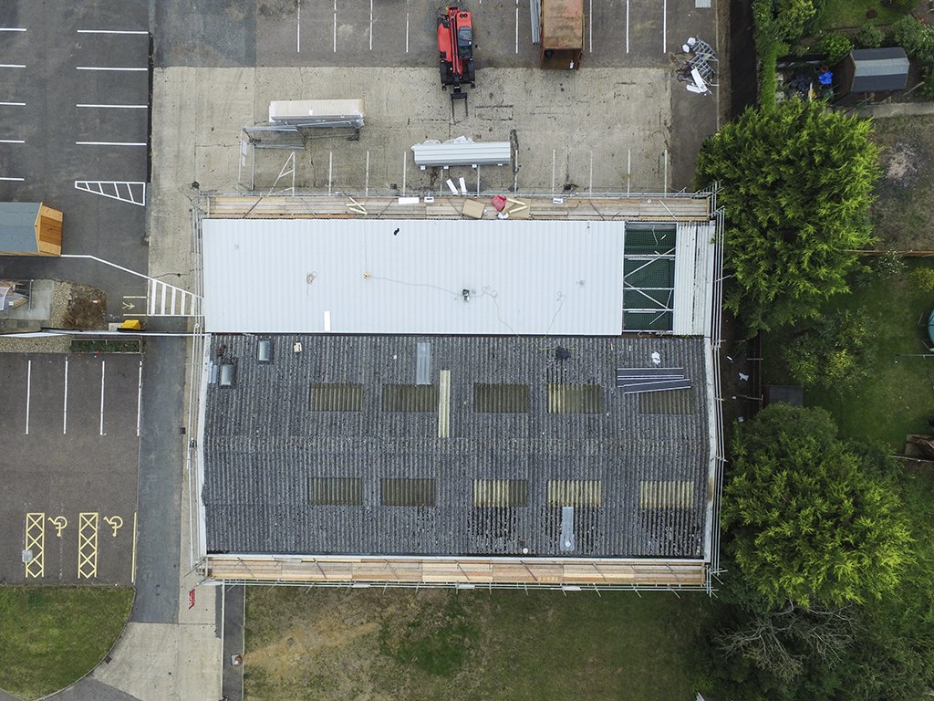 Osprey_Photo's tweet photo. Roof top development photos of The Hub, for Hope Community Church @HopeWymondham https://t.co/uYoudDYNd1
