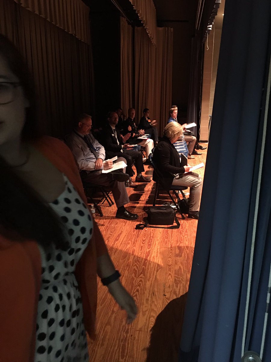 Backstage at the Senior Awards ceremony.