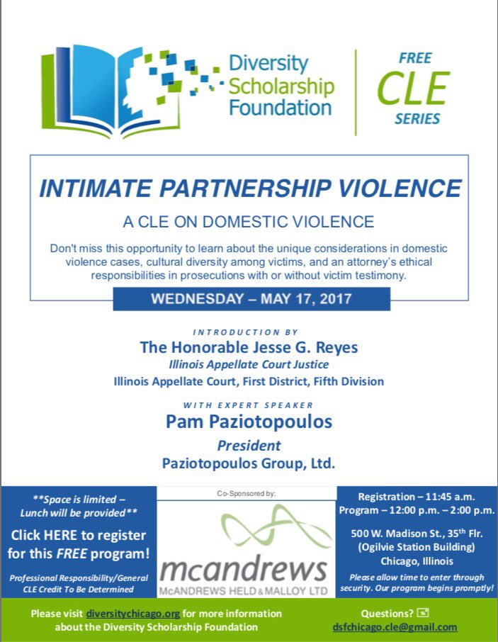 FREE CLE on domestic violence on 5/17. Register here: eventbrite.com/e/intimate-par…
