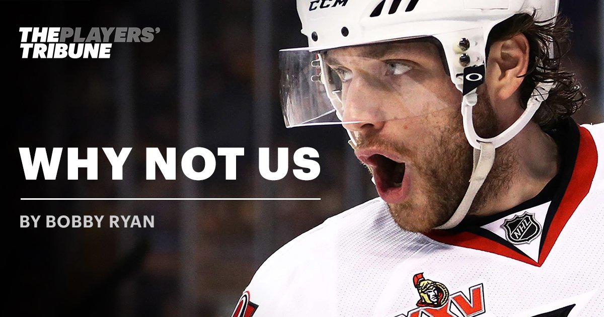 PlayersTribune's tweet photo. Overtime hero Bobby Ryan has a message for @Senators fans: https://t.co/rMej3VyRtt https://t.co/n6Il39Rwc3